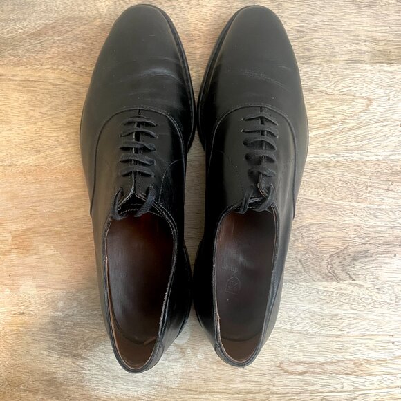 ALLEN EDMONDS CARLYLE Plain-Toe Men's Leather Oxford Dress Shoes Black Size 9.5 - Picture 6 of 9